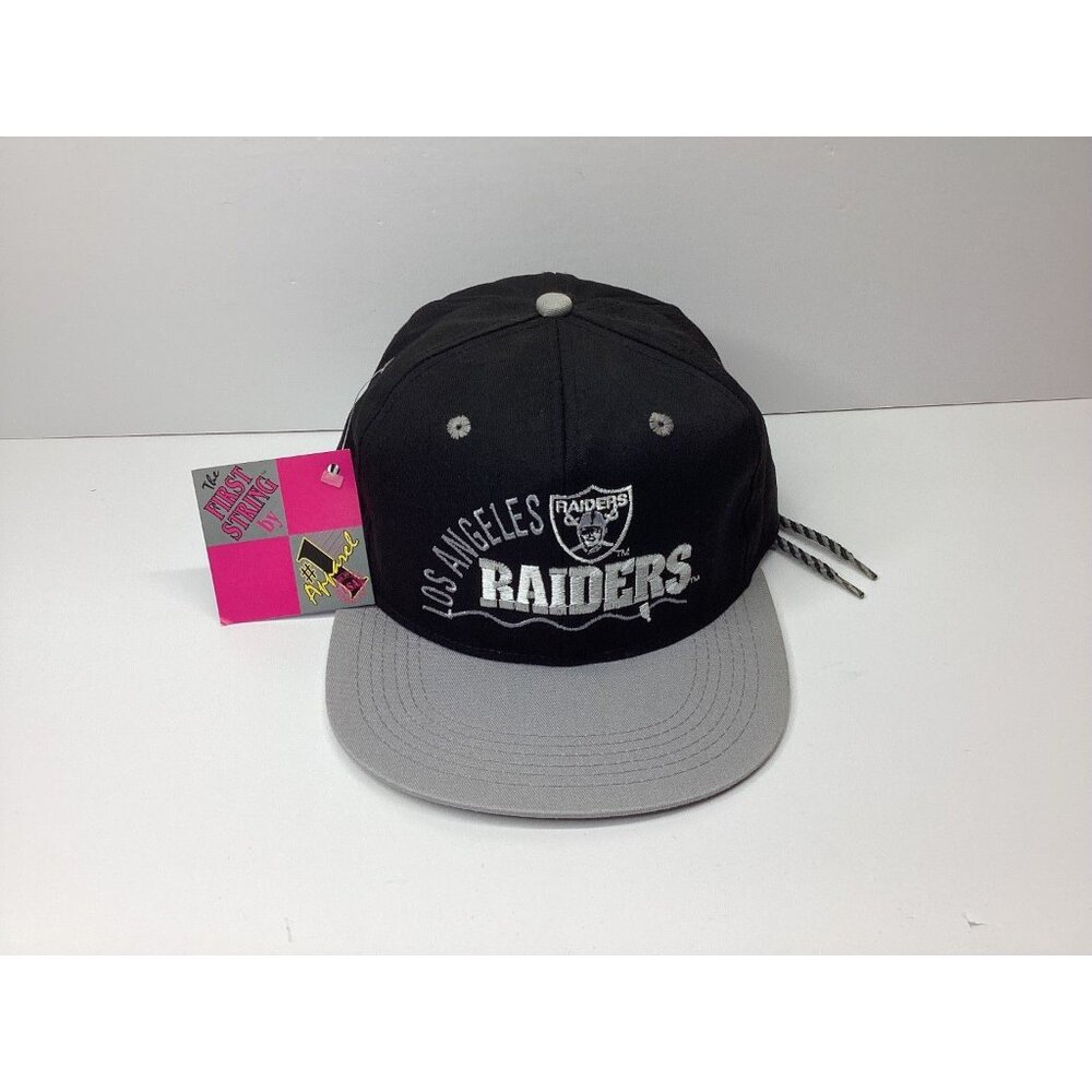 Vintage 90s Los Angeles Raiders NFL Hat #1 Apparel Adjustable Drawstring